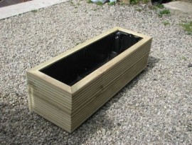 Cuboid Decking Planter 1200mm x 300mm 2 Tier
