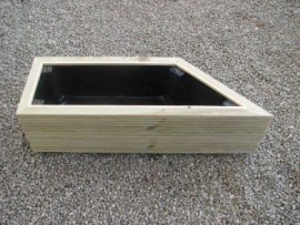 Angled Cuboid Decking Planter Right Hand