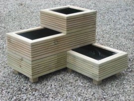Stacked Decking Planter L-shape Left Hand